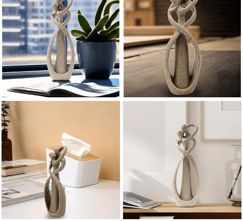Abbraccio Eterno – Scultura Astratta per Amore Senza Tempo