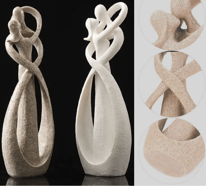 Abbraccio Eterno – Scultura Astratta per Amore Senza Tempo