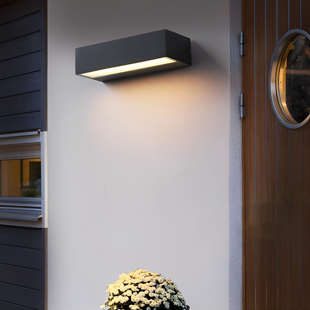 Zeroxen | Lampada da Parete Lineare da Esterno, Waterproof IP65, Alluminio Nero, LED Fisso