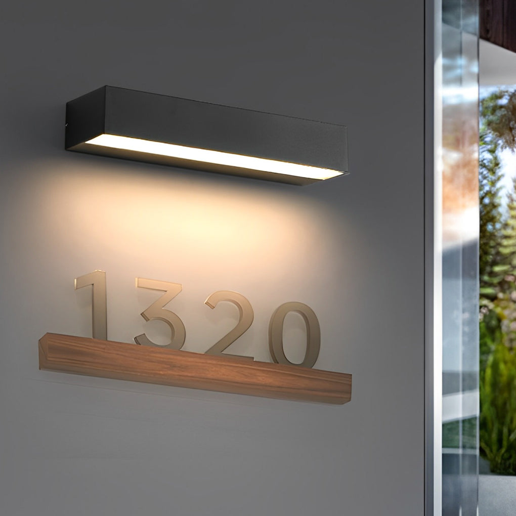 Zeroxen | Lampada da Parete Lineare da Esterno, Waterproof IP65, Alluminio Nero, LED Fisso