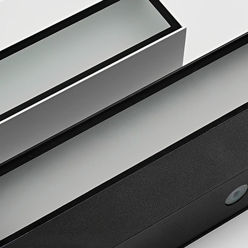 Zeroxen | Lampada da Parete Lineare da Esterno, Waterproof IP65, Alluminio Nero, LED Fisso