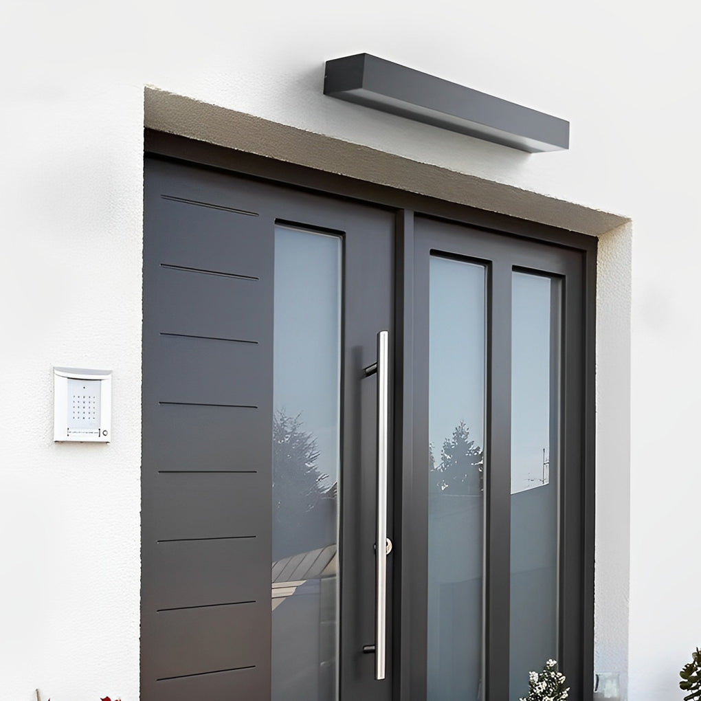 Zeroxen | Lampada da Parete Lineare da Esterno, Waterproof IP65, Alluminio Nero, LED Fisso