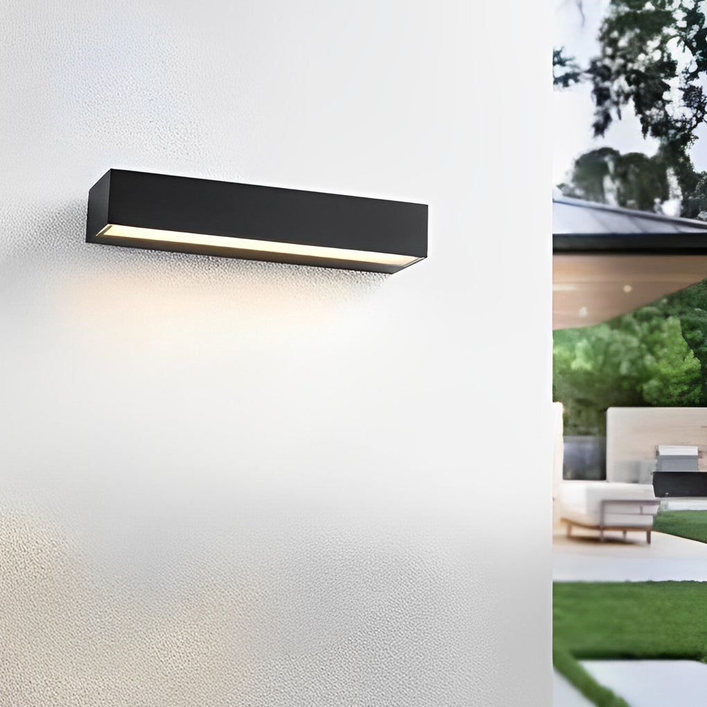Zeroxen | Lampada da Parete Lineare da Esterno, Waterproof IP65, Alluminio Nero, LED Fisso