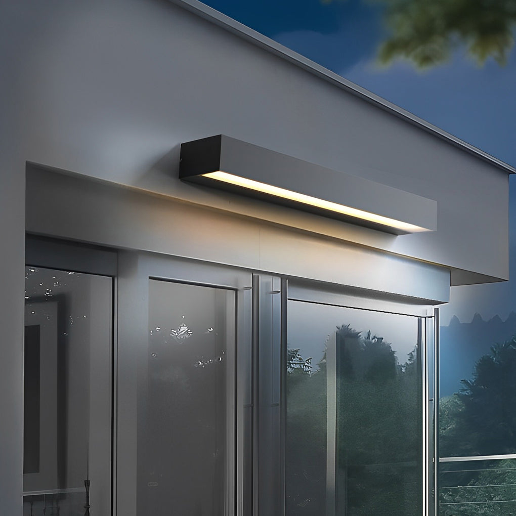 Zeroxen | Lampada da Parete Lineare da Esterno, Waterproof IP65, Alluminio Nero, LED Fisso