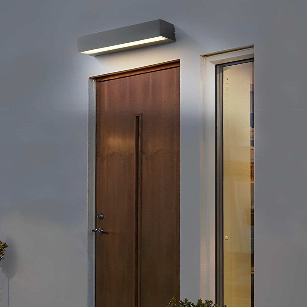 Zeroxen | Lampada da Parete Lineare da Esterno, Waterproof IP65, Alluminio Nero, LED Fisso