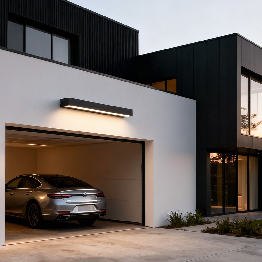 Zeroxen | Lampada da Parete Lineare da Esterno, Waterproof IP65, Alluminio Nero, LED Fisso