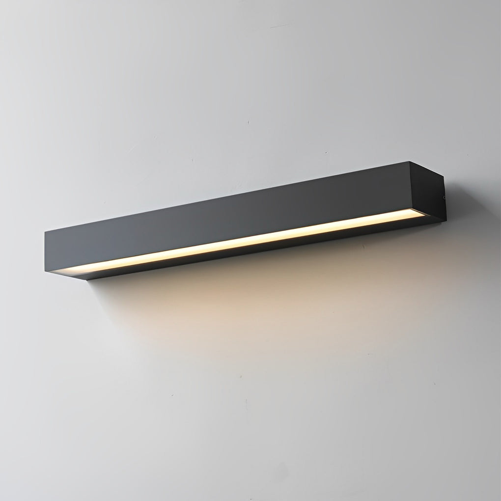 Zeroxen | Lampada da Parete Lineare da Esterno, Waterproof IP65, Alluminio Nero, LED Fisso