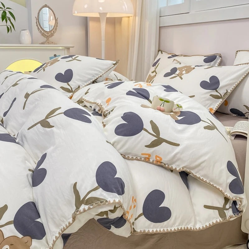 Set di Biancheria da Letto Blossom & Berry Dream 4pz Copripiumino Floreale