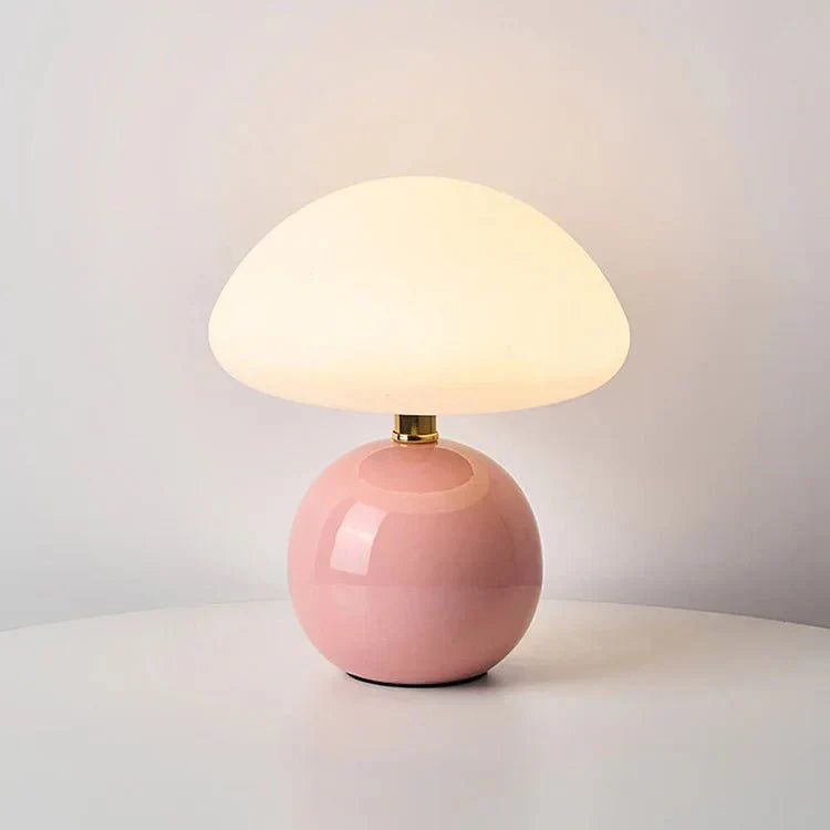 Lampada da Tavolo Moderna in Vetro a Forma di Fungo