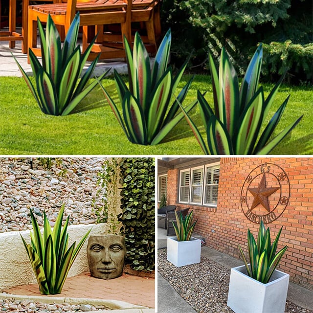 Piante di Agave Tequila in Metallo Antiruggine