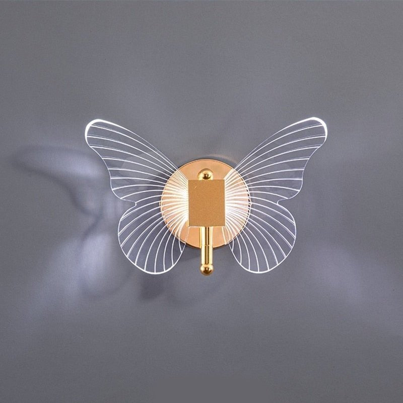 Lampada a Muro LED con Effetto Farfalla in Stile Sottile