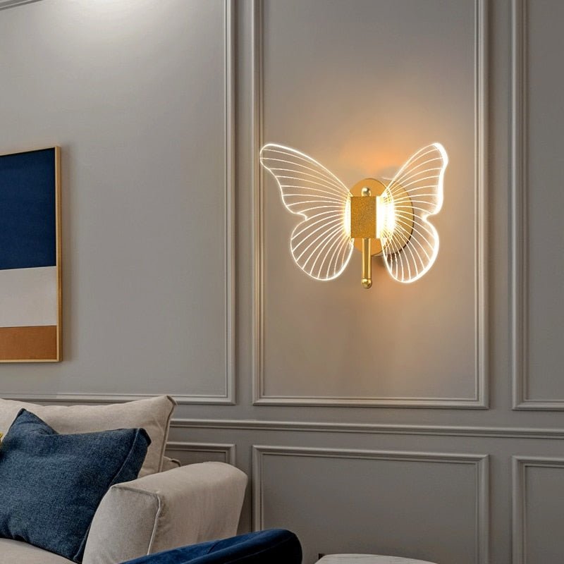 Lampada a Muro LED con Effetto Farfalla in Stile Sottile