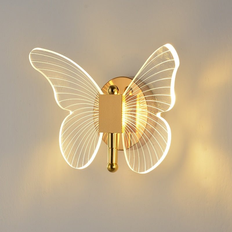 Lampada a Muro LED con Effetto Farfalla in Stile Sottile