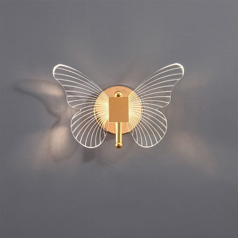 Lampada a Muro LED con Effetto Farfalla in Stile Sottile