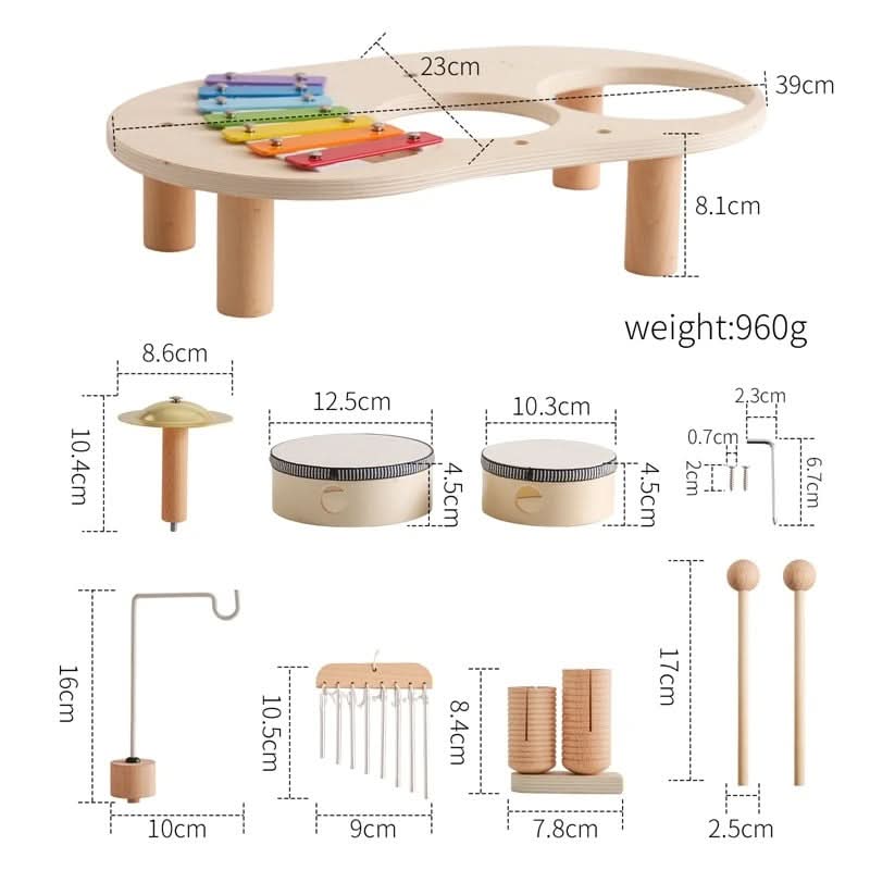 MELODINY SET – Giocattolo musicale in legno per bebè creativi a partire da 12 mesi