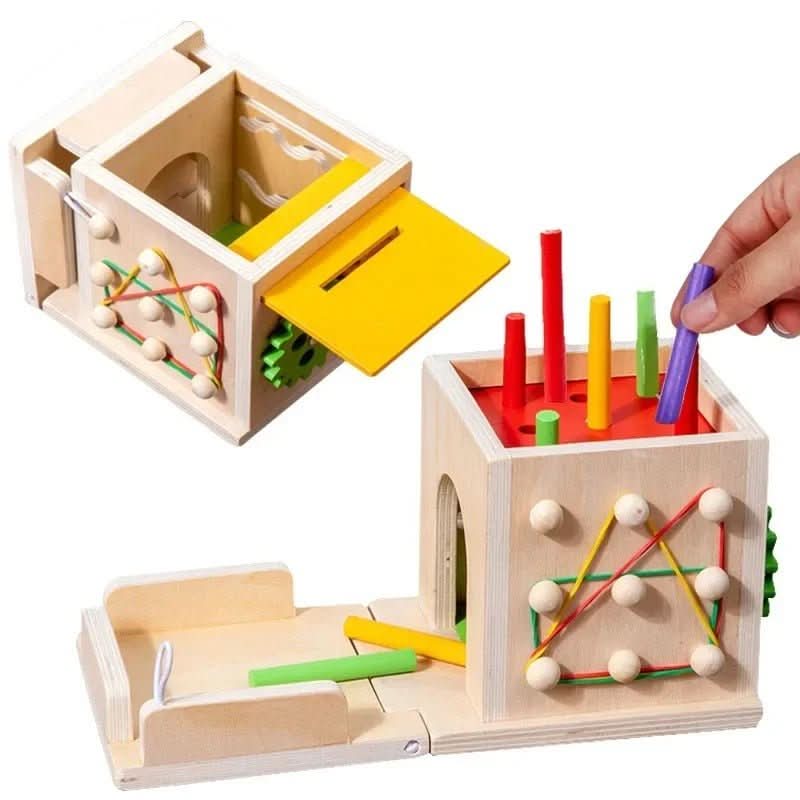 ActivityCube – Scatola di giocattoli Montessori con 8 attività didattiche per neonati