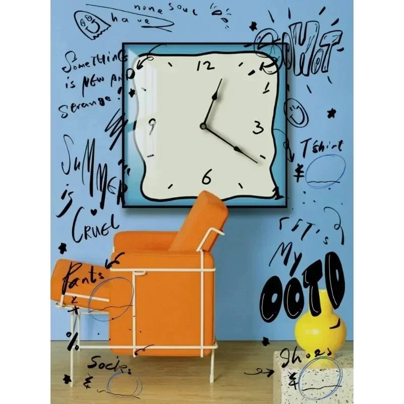 Orologio da Parete Silenzioso con Arte Graffiti