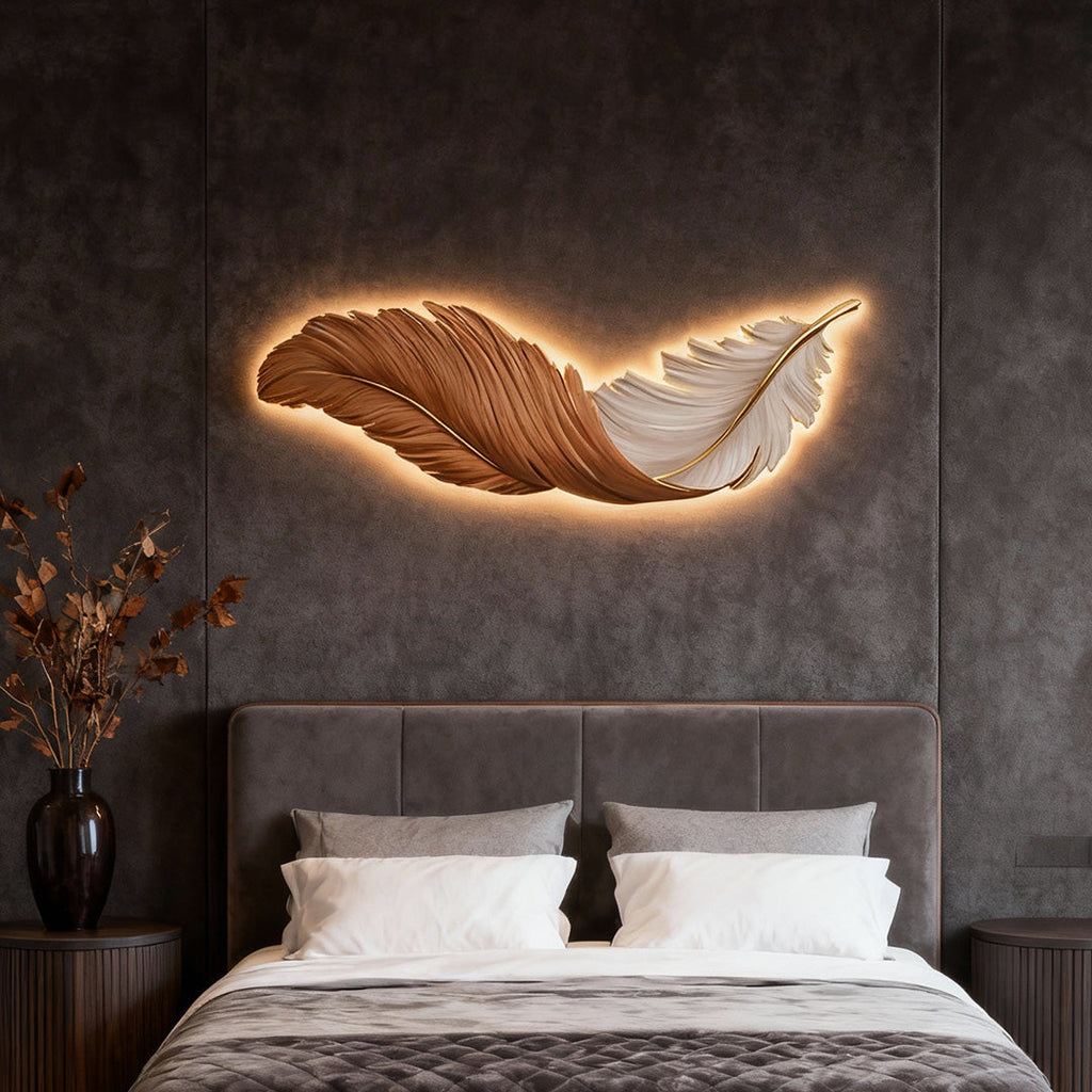Zyvox | Arte Murale a LED con Design Inciso per Decorazione di Camere da Letto e Soggiorni