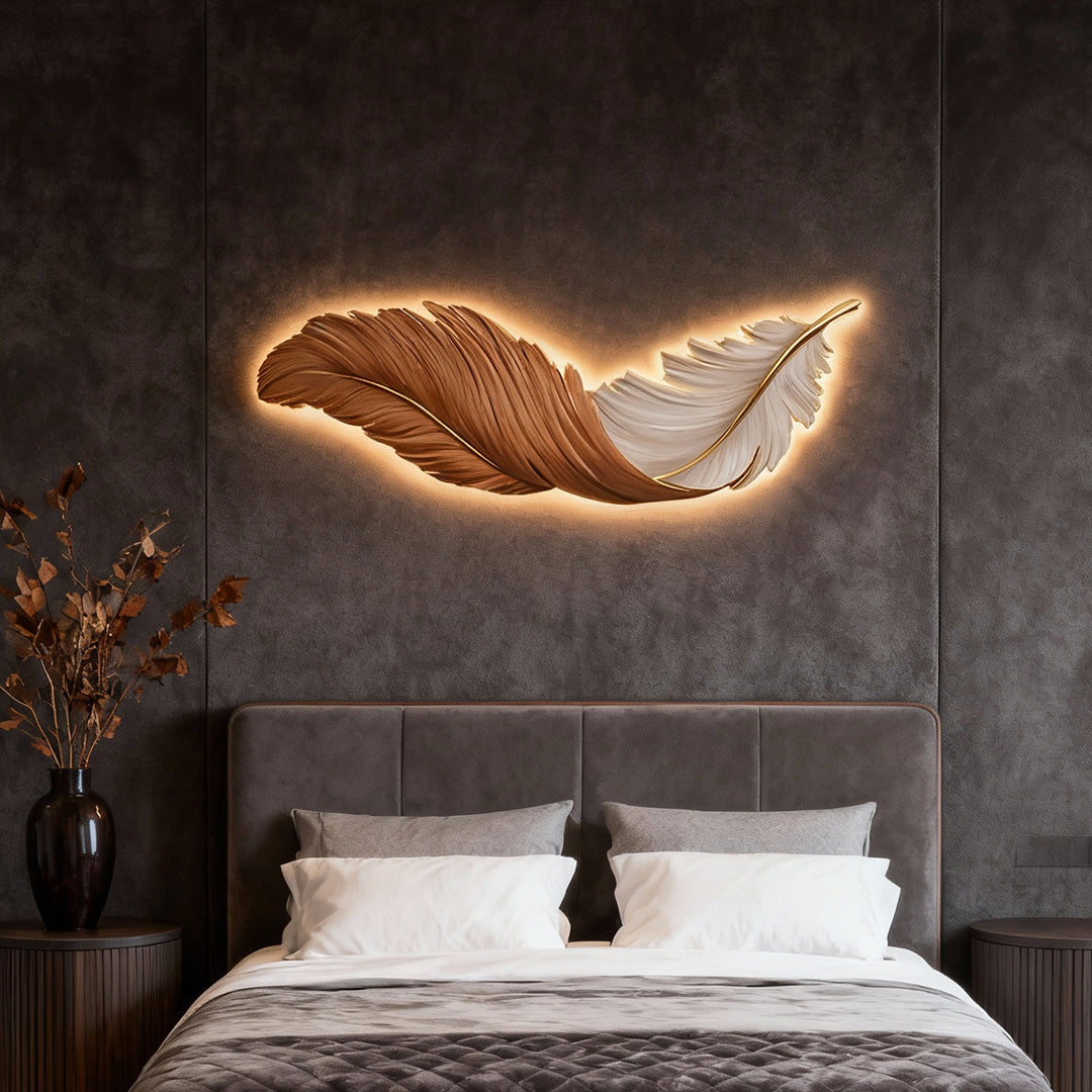 Zyvox | Arte Murale a LED con Design Inciso per Decorazione di Camere da Letto e Soggiorni