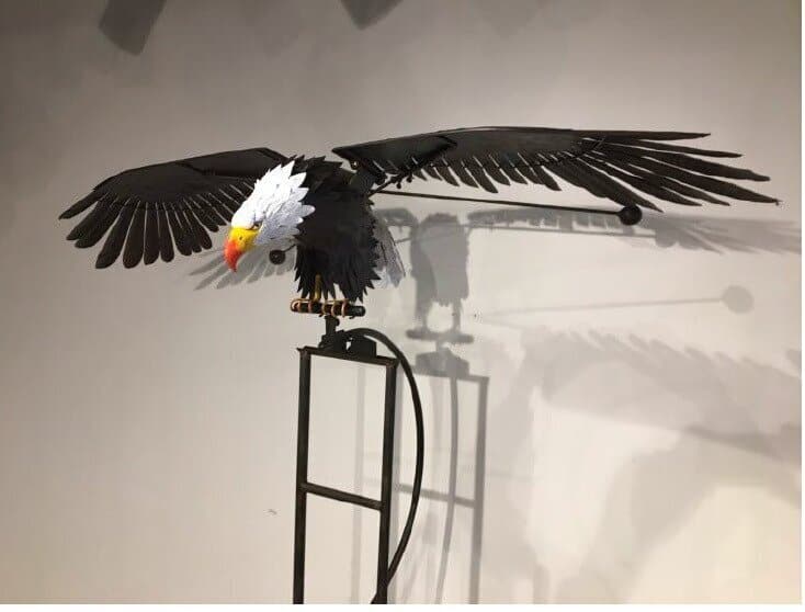 Generatore di Vento in Metallo a Forma di Uccello - Ornamenti Decorativi per Giardino