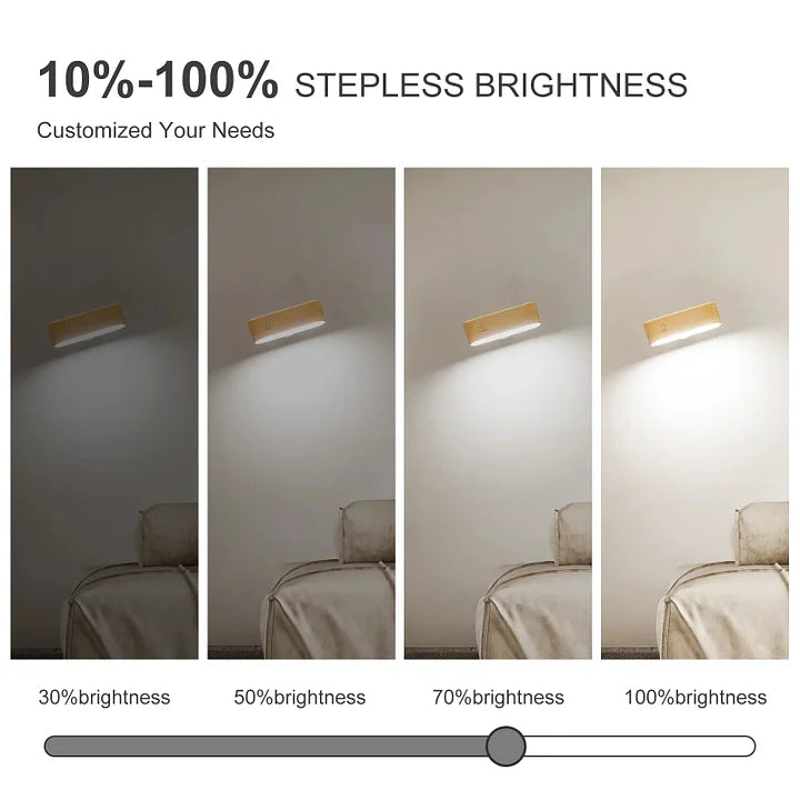 LuminoWood - Lampada magnetica rotante a 360° | 50% DI SCONTO