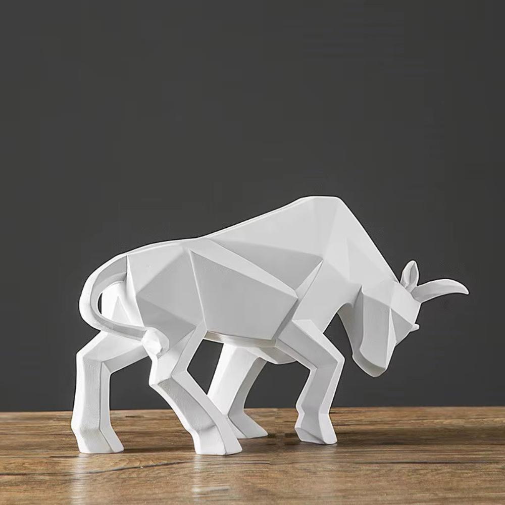 Kadi | Scultura Decorativa in Resina a Forma di Toro per Stile di Mensola, Consolle e Scrivania