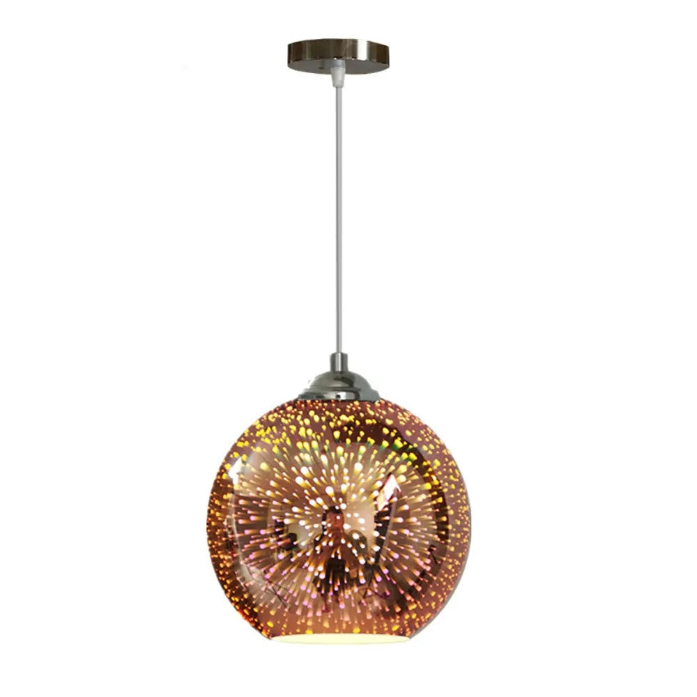 Lampada da soffitto in vetro perforato