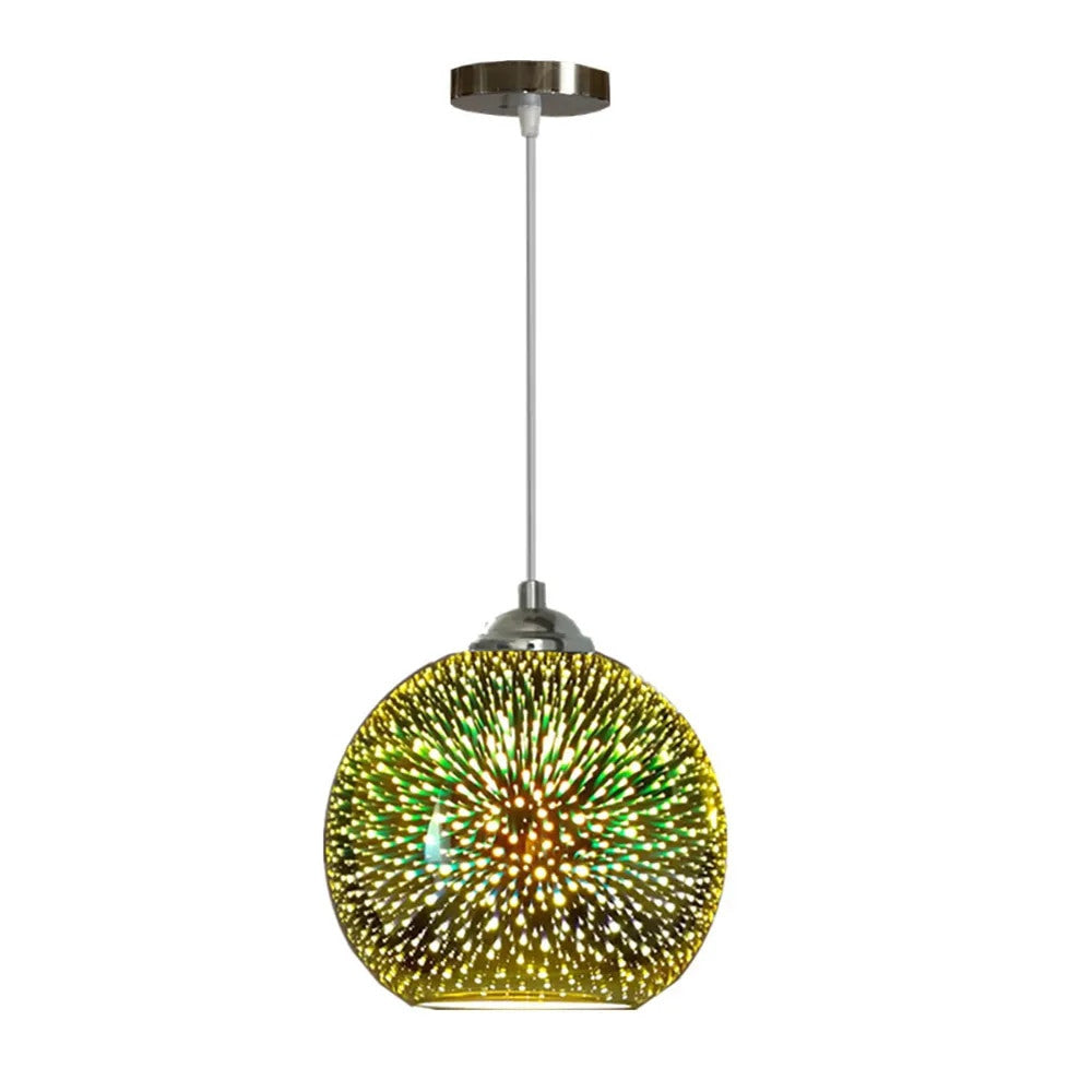 Lampada da soffitto in vetro perforato