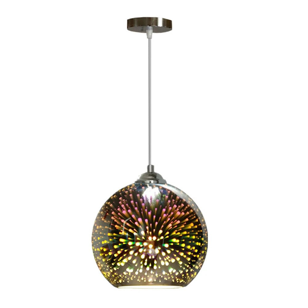 Lampada da soffitto in vetro perforato