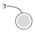 Specchio ingranditore LED con collo d'oca flessibile | Ingrandimento 10x | LED luce diurna | Specchio cosmetico