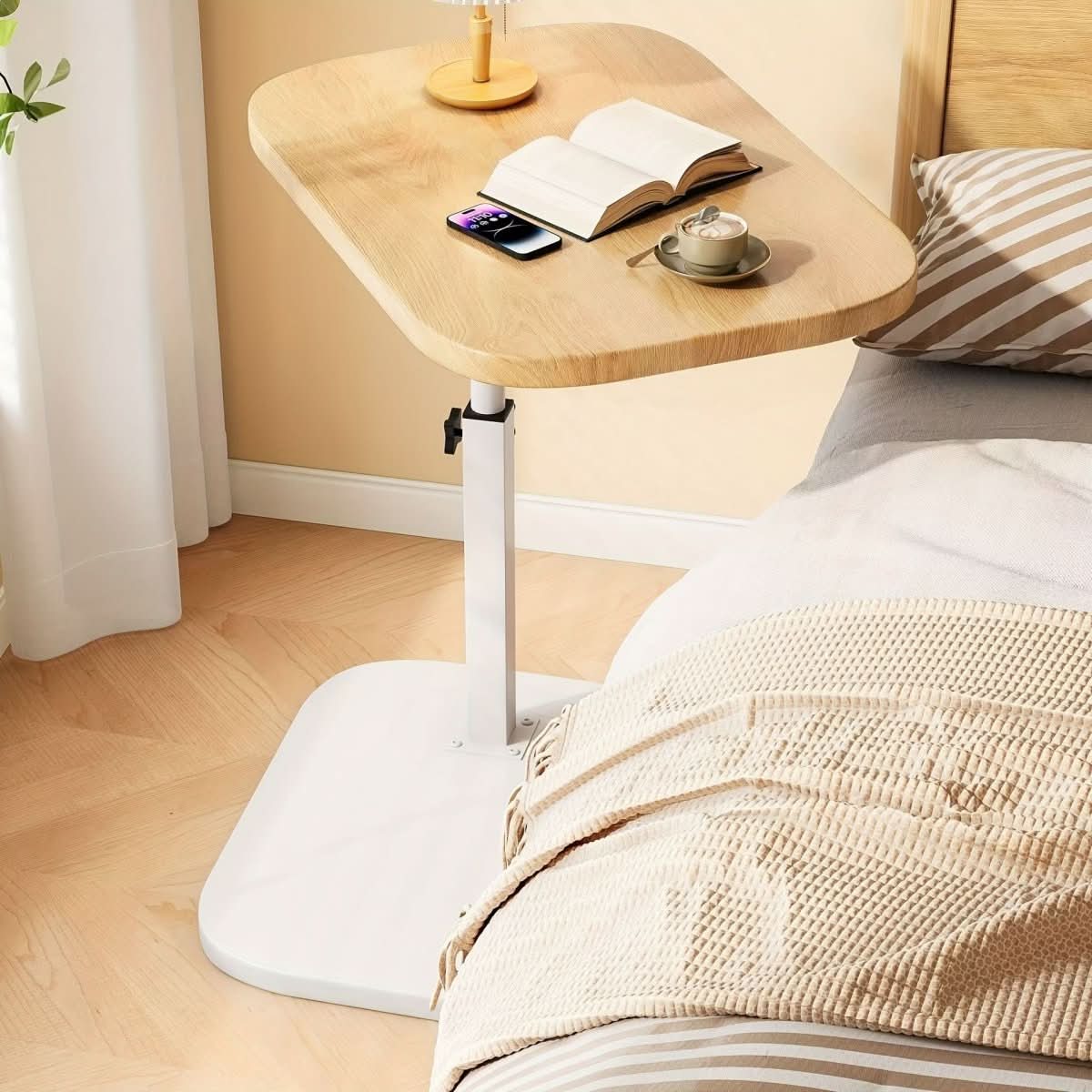 LIVELIFT – Tavolino Regolabile per Divano e Letto con Piano in Legno