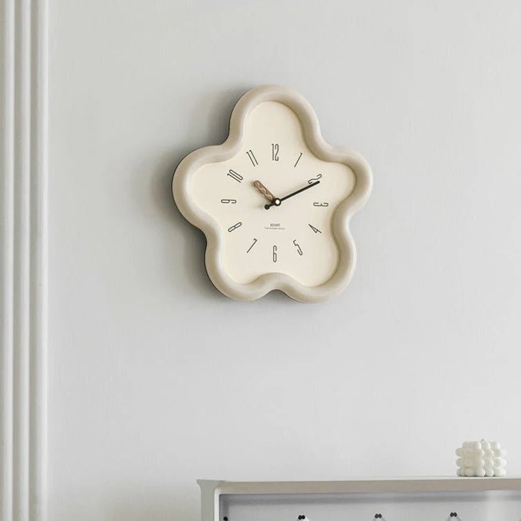 FLORACRAFT – Orologio da parete a pendolo con fiore 3D e movimento silenzioso