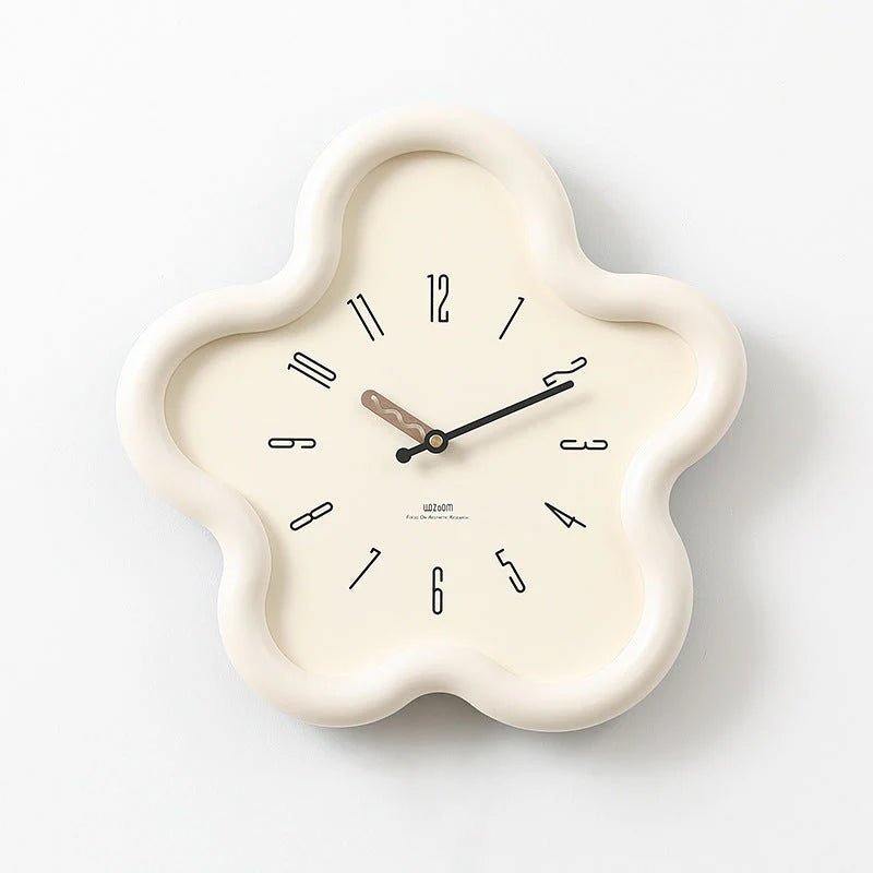 FLORACRAFT – Orologio da parete a pendolo con fiore 3D e movimento silenzioso