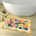 FLORACUSH – Tappetino da Bagno Floreale Morbido con Retro Antiscivolo