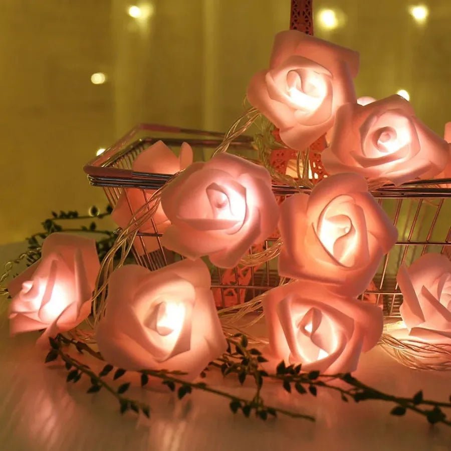FLORAGLOW – Luci Fatate a Rosa con LED Caldi e Morbidi per un'Atmosfera di San Valentino