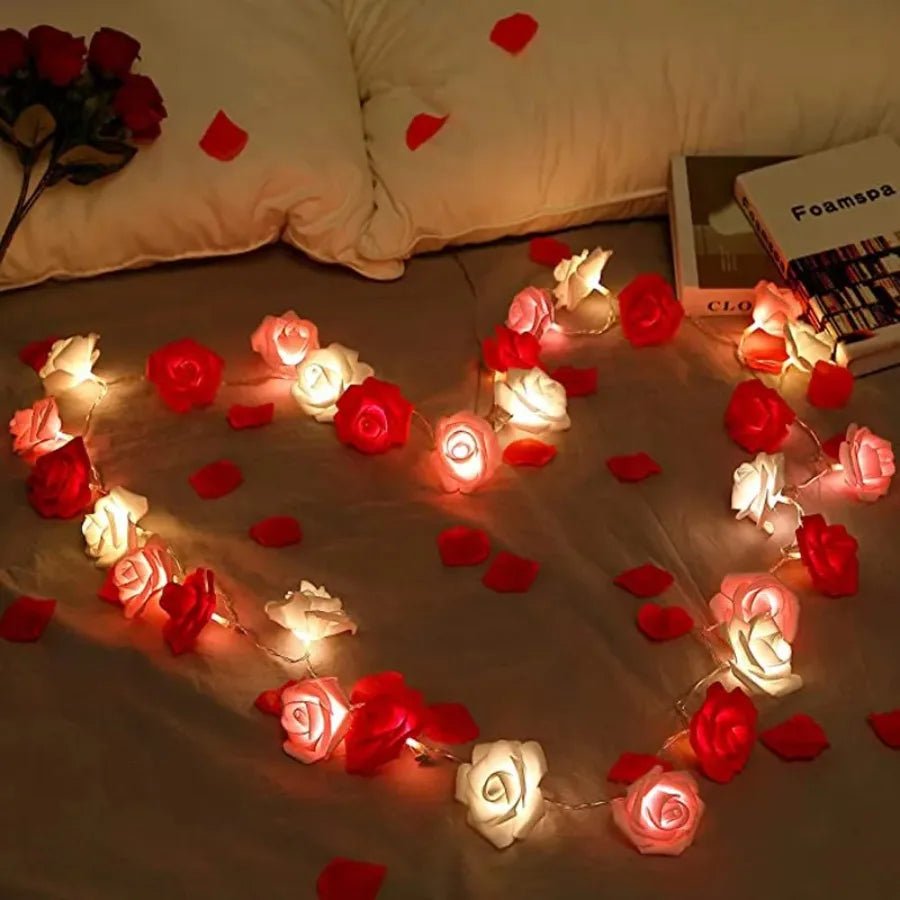 FLORAGLOW – Luci Fatate a Rosa con LED Caldi e Morbidi per un'Atmosfera di San Valentino