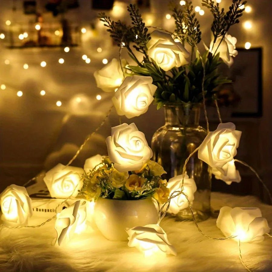 FLORAGLOW – Luci Fatate a Rosa con LED Caldi e Morbidi per un'Atmosfera di San Valentino