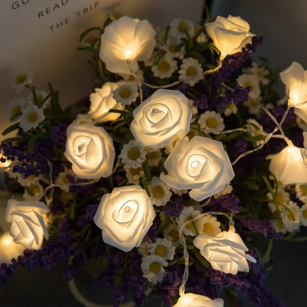 FLORAGLOW – Luci Fatate a Rosa con LED Caldi e Morbidi per un'Atmosfera di San Valentino