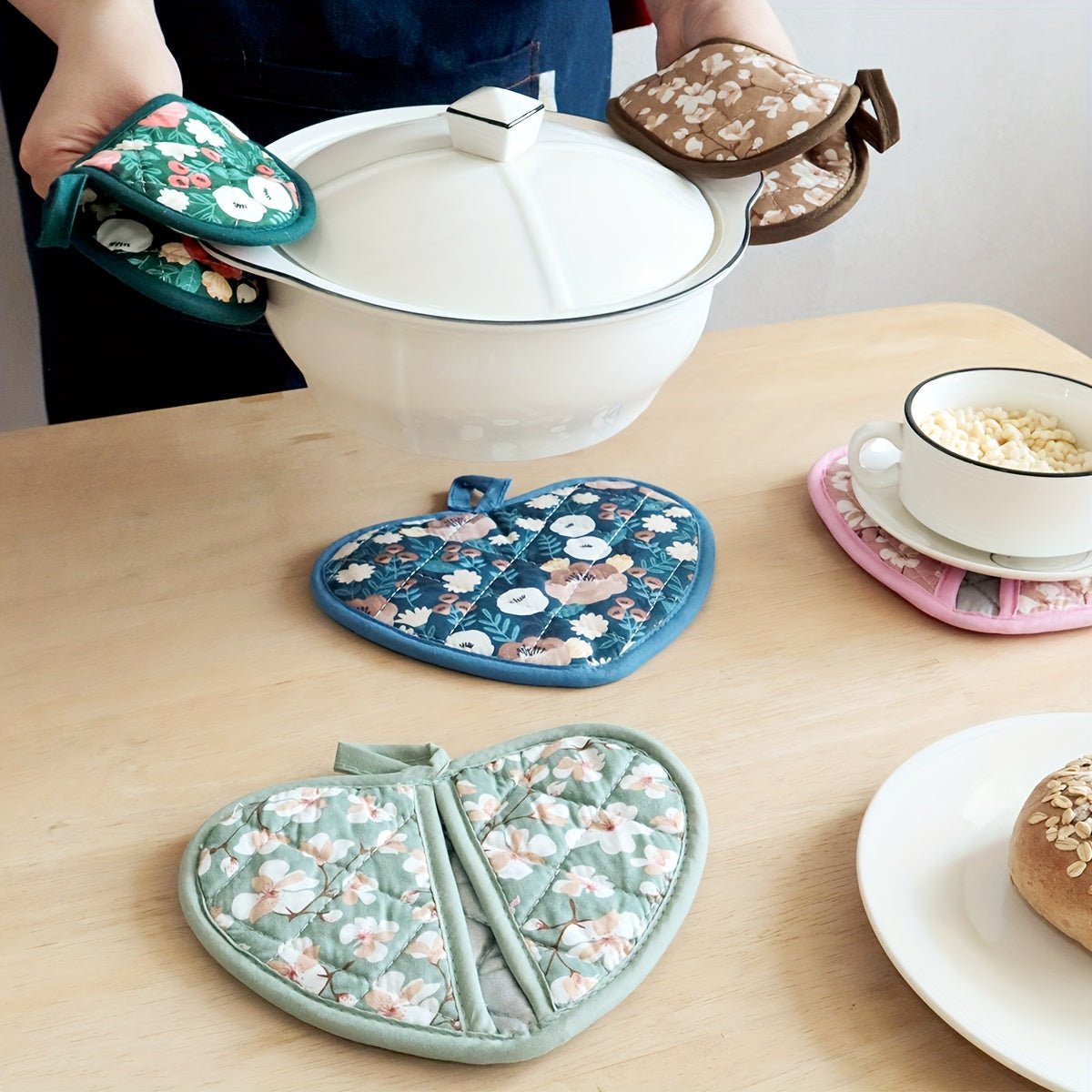 FLORALHEART – Presine Vintage a Forma di Cuore con Resistenza al Calore