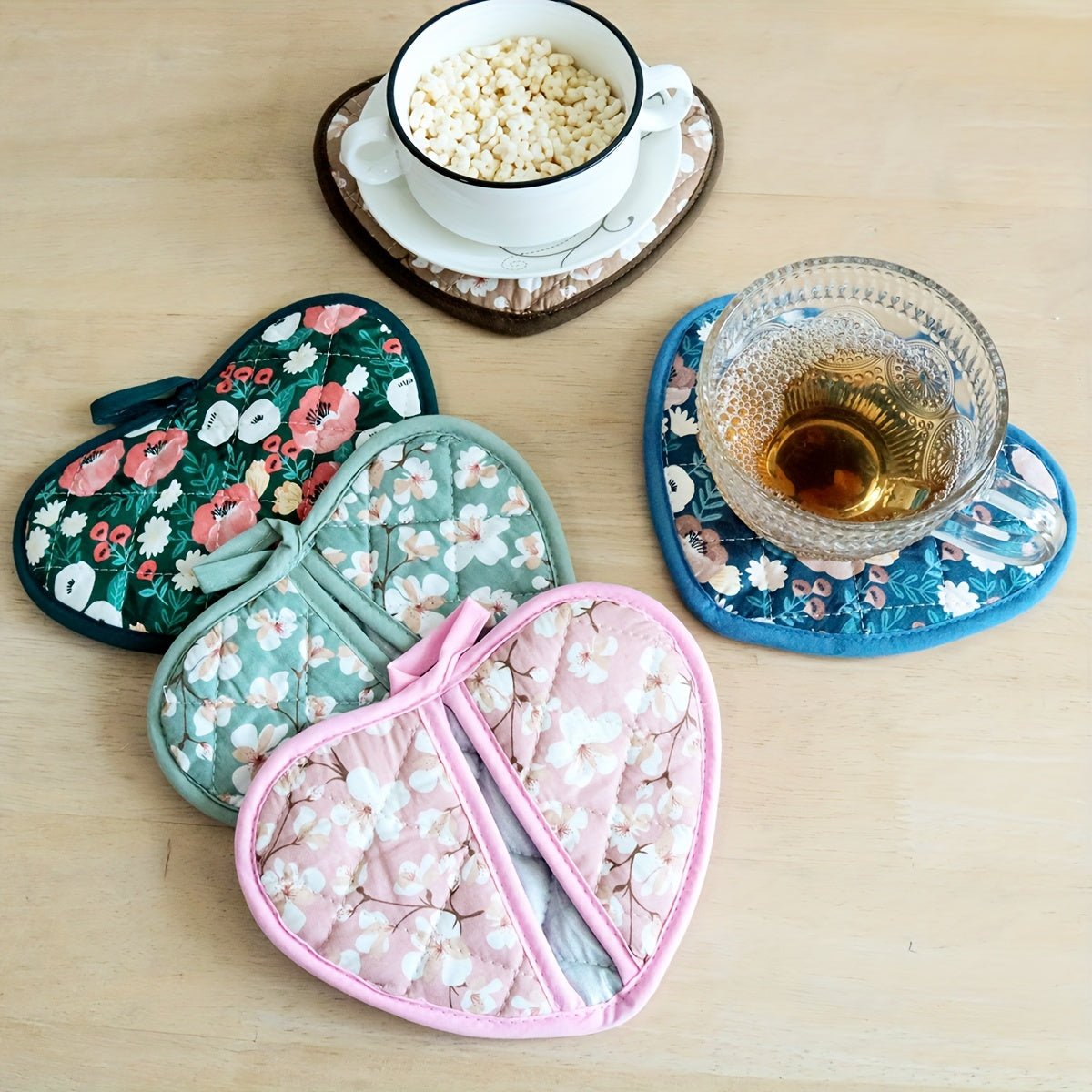 FLORALHEART – Presine Vintage a Forma di Cuore con Resistenza al Calore
