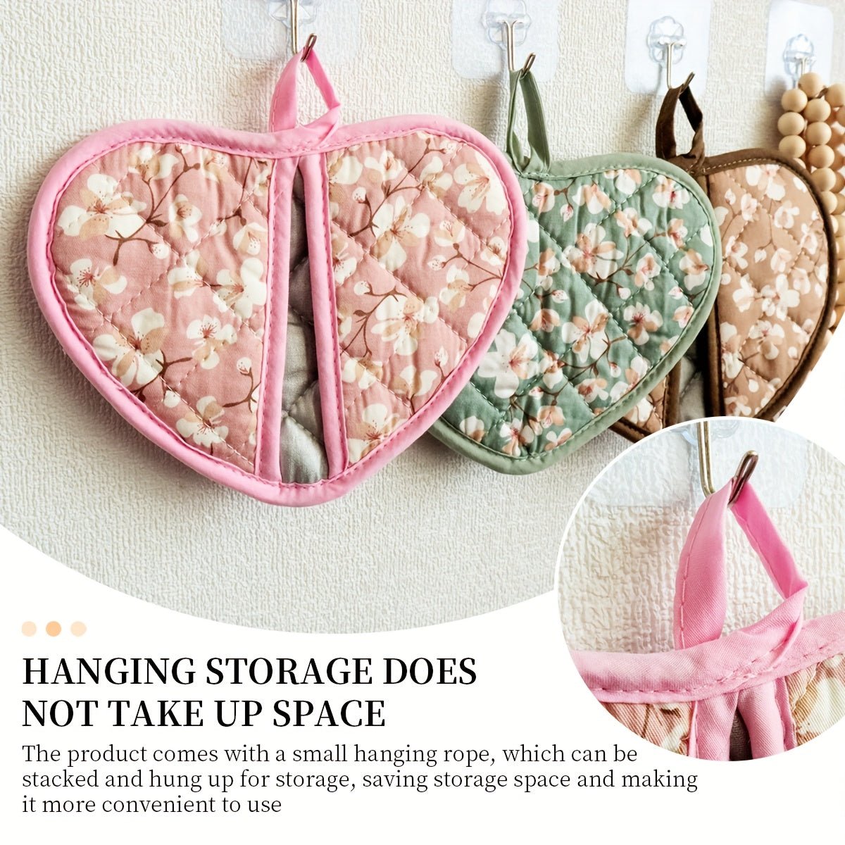 FLORALHEART – Presine Vintage a Forma di Cuore con Resistenza al Calore