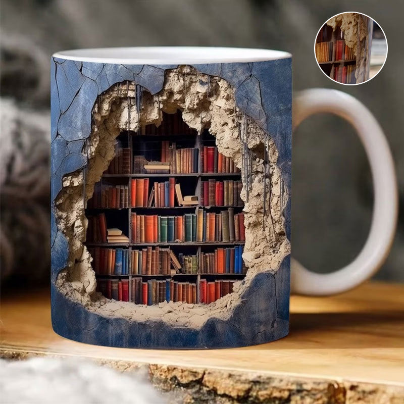 Mocky™ Tazza 3D a Forma di Libreria | 50% SCONTO