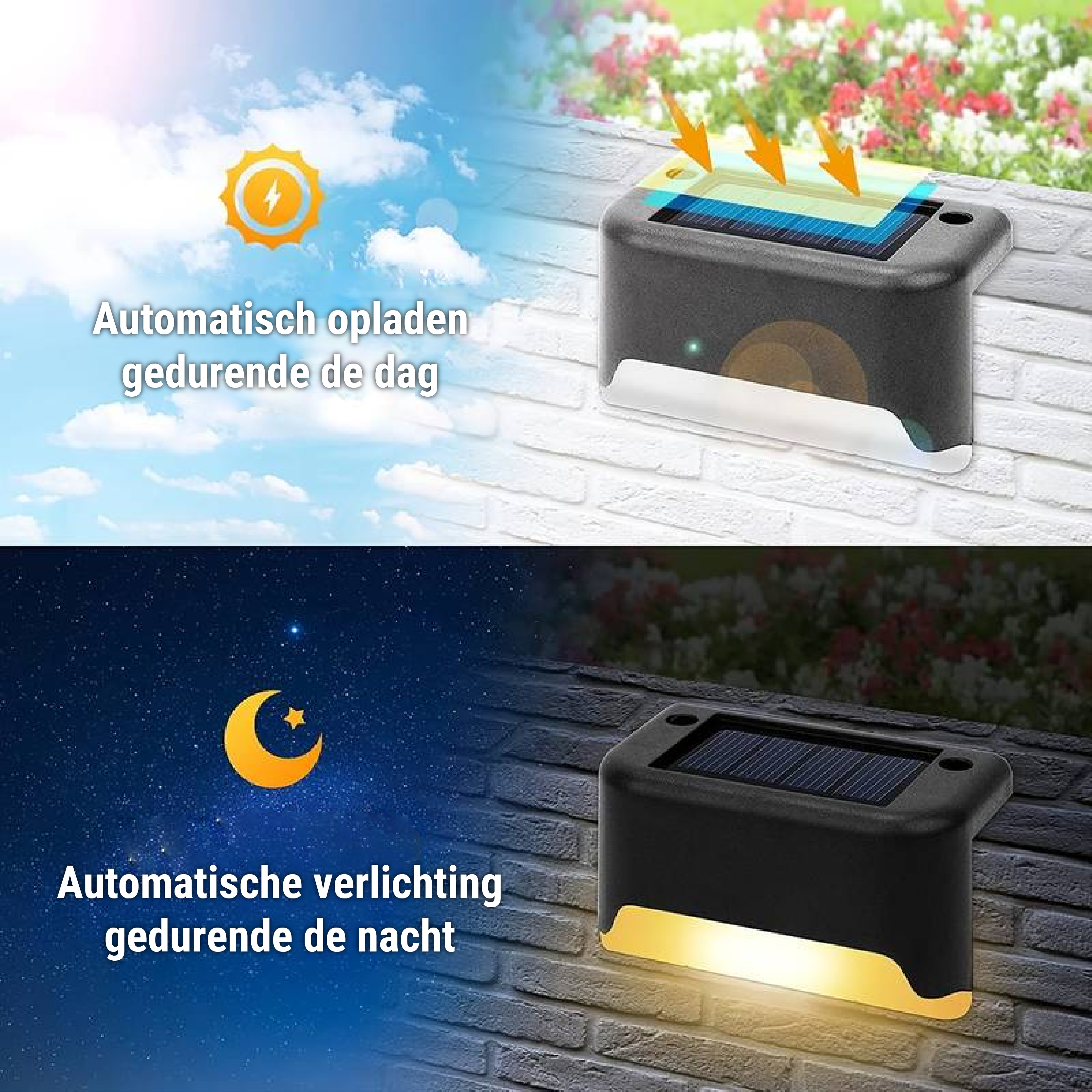 Skanto Lampade da Parete LED Solari Wireless | Resistente alle Intemperie | Illuminazione da Giardino Efficiente