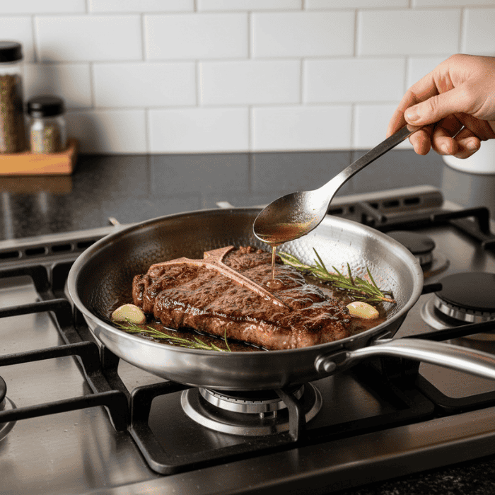 TITAN-PREMIUM PAN – Padella in titanio di alta qualità senza rivestimento per tutti i tipi di piano cottura