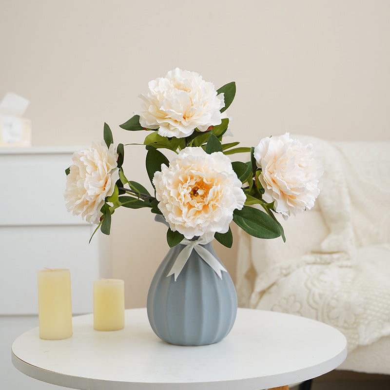 Fiori di Peonia Grande 5 Teste Artificiali