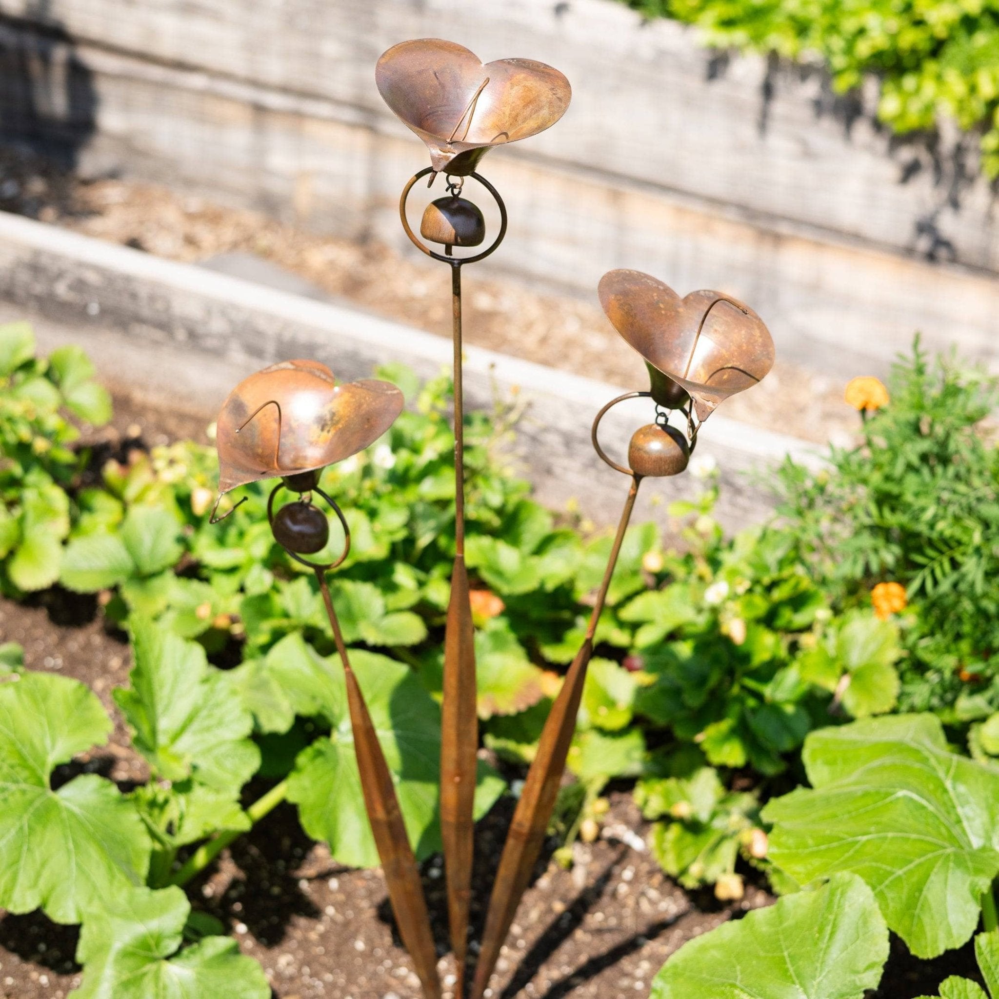 Stecca da giardino Calla-Lillie Tripla con Campane in Ottone