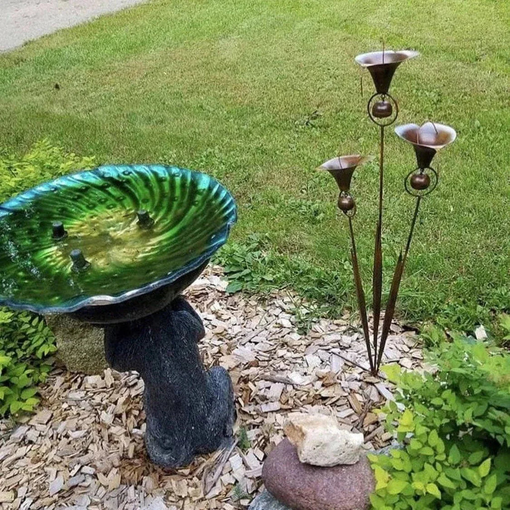Stecca da giardino Calla-Lillie Tripla con Campane in Ottone