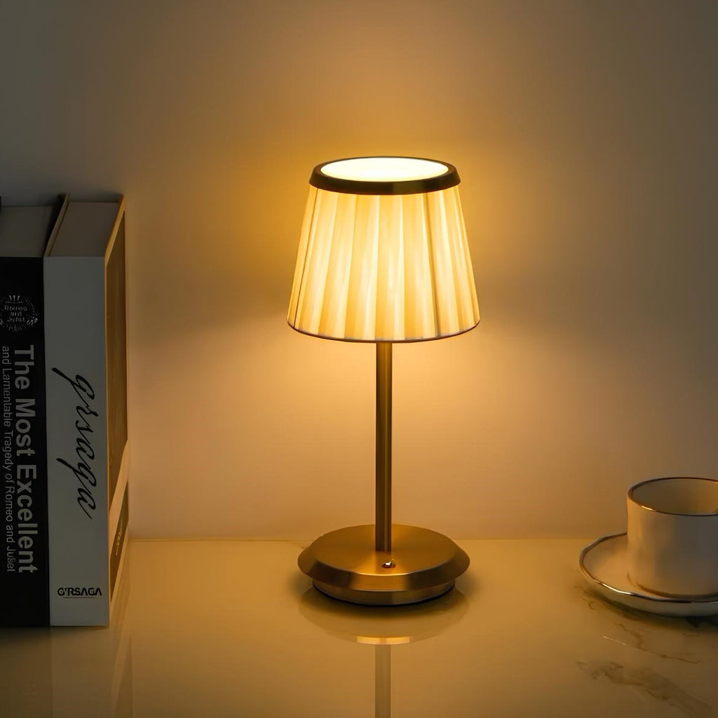 GlowTide – Lampada da tavolo dimmerabile ricaricabile con tre modalità di luce, resistente all'acqua per interni ed esterni