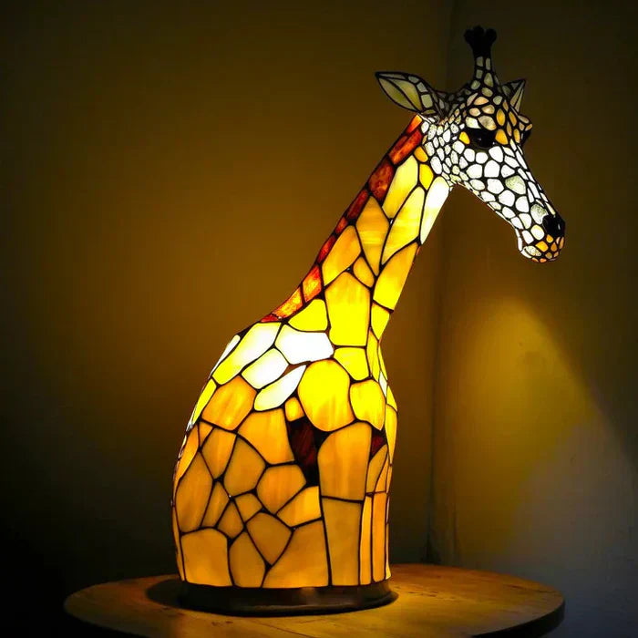 Lampada da soffitto artistica con motivo animale in vetro