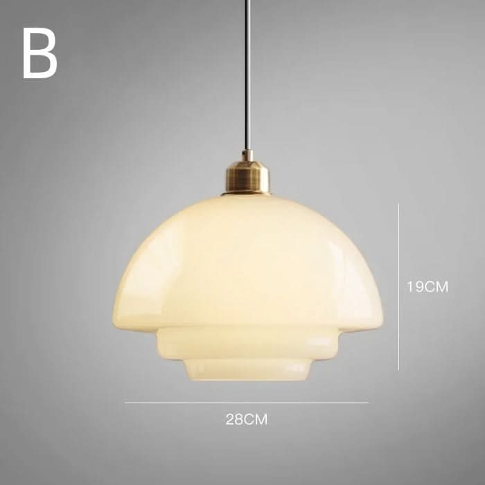 Lampada a Sospensione in Vetro Bianco – Lampada Pendente in Stile Mid-Century Modern